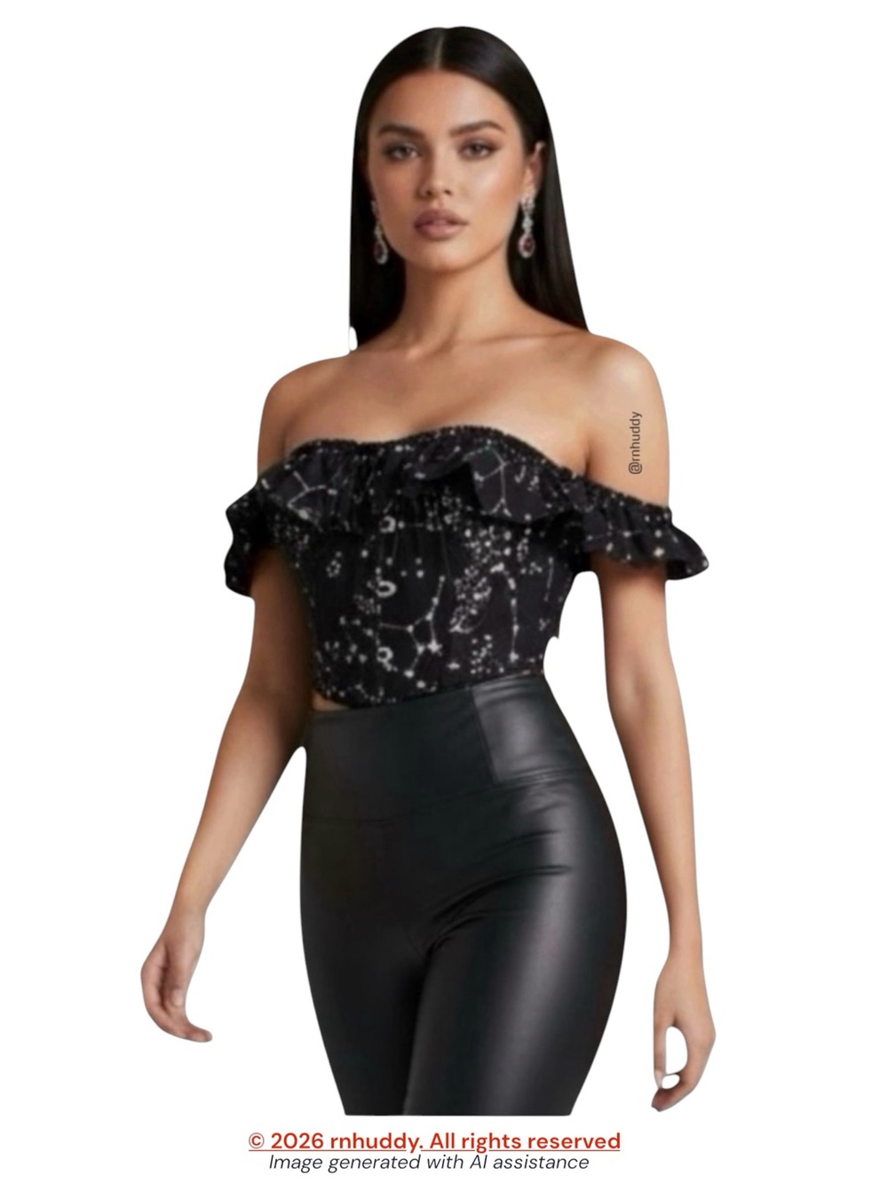 Corset Story size 14 (UK18) cotton astronomy corset top